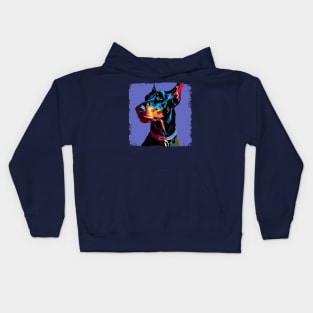 Doberman Pinscher Pop Art - Dog Lover Gifts Kids Hoodie